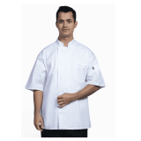 Lycra Double-Pocket Chef Coat, Short Sleeve with Mesh Back Style: U0717 Color: White Sizes: Assorted