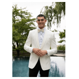 1-Button Slim-Fit Ivory Shawl Dinner Jacket - Styles: 467SF-71L / 467SF-71LX Color: Ivory Sizes: Assorted
