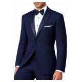 IB Stretch 2 Button Notch Tuxedo Coat - Style: 8352PVS-30R Color: Navy Size: 42