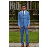 Mens Coat 85% Poly / 13% Viscose / 2% Spandex - Style: 4374PVS-S Color: Marine Blue