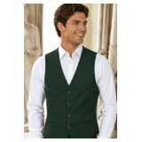 Mens Vest 85% Poly / 13% Viscose / 2% Spandex - Style: 4374VS Color: Forest