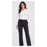 Ladies Dress Shirts / CVC Twill Laydown Collar Ladies Shirts - Styles: 5952CI / 5952L Color: White