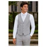 Mens Vest 85% Poly / 13% Viscose / 2% Spandex - Style: 4374VS Color: Black/White Contrast