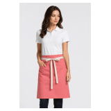 Unisex Moxie Waist Apron – 100% Cotton Style: U3117W4 Colors: Coral Pink Canvas / Purple Canvas