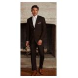 Men Coat 74% Poly / 24% Viscose / 2% Spandex - Style: 4372PVS-R Color: Brown