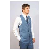 Mens Vest 85% Poly / 13% Viscose / 2% Spandex - Style: 4374VS Color: Oxford Blue