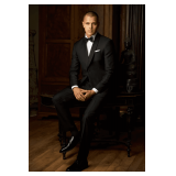 Slim-Fit Pants with Buckle and Belt Loop - Style: 4210PB-100S Color: Black Size: 28