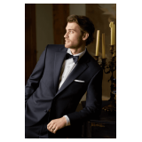 Vittoria 2-Button Notch Coats with Matching Grosgrain - Styles: M5340C-117L / M5340C-117LX / M5340C-117RX / M5340C-117SX Color: Midnight Blue Sizes: Assorted