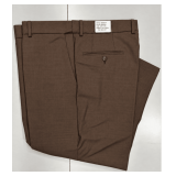 Adjustable Slim-Fit Flat-Front Pants with Belt Loops - Styles: 6510PB-99B / 6510PB-99L / 6510PB-99LX / 6510PB-99R / 6510PB-99RX / 6510PB-99S / 6510PB-99SX / 6510PB-99XL Color: Brown Sizes: Assorted