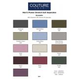 Mens Pant 85% Poly / 13% Viscose / 2% Spandex - Style: 4374PVPS-RX Colors: Black/White Contrast, Brick, Celadon Green, Marine Blue, Oxford Blue, Rose, Tan, Taupe & Violet