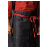 West End Bistro Apron with Red Webbing Style: U3125W3 Color: Confetti Denim