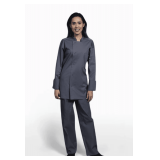 Lycra Double-Pocket Chef Coat, Long Sleeve with Black Wicking Style: U0715HC Color: Slate Sizes: Assorted