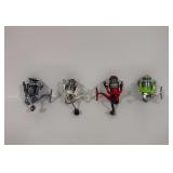 (4) Fishing Reels Including Pflueger, Formula, Quick Draw, and Green Spinning Reel