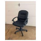 Black Rolling Office Chair with Arms.. 39in Tall