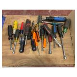 Hand Tool Lot Featuring Screwdrivers and Nut Drivers