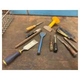 Hand Tools Including Chisels and Wood Splitter