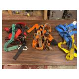 Lot of Three Fall Protection Safety Harnesses and Lanyard