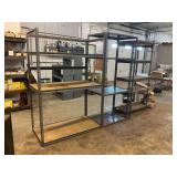 Industrial Steel Shelving Units with Wood and Metal Decking... 72x48x24 and 75x36x24 and 72x36x18