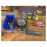 Hand Tools, Socket Extensions, Marking Chalk, and Hardware Storage Tray Lot