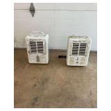 Two WeatherWorks Fan Forced Electric Heaters Model CH-748....14x10x7