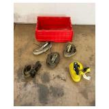 Ratchet Tie Down Straps with Plastic Storage Bin