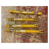 Lot of Four Prince RoyalPlate Hydraulic Cylinders with Four Clevis Pins
