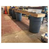 Rubbermaid Brute Trash Cans Set of Four 32 Gallons