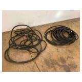 Lot of Two Black Rubber Hoses with Metal Fittings