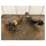 Lot of Two Steel Trailer Hitches with Ball Mounts 2 5/16 Hitch