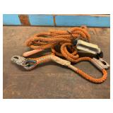 Frontline Fall Protection Shock Absorbing Lanyard with Rope and Steel Hardware