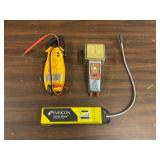 Diagnostic Test Instruments Including Inficon GAS-Mate, Digital Clamp Meter, and B&K Model 4-93 Fuel Pump Tester