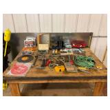 Assorted Hand Tools, Safety Equipment, and Hardware Lot