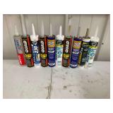 Assorted Lot of Construction Adhesives and Sealants