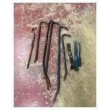 Assorted Steel Pry Bars and Wrecking Bars
