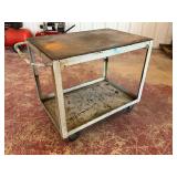 Industrial Steel Two-Tier Rolling Utility Cart..... 33x24x36