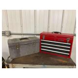 Craftsman Red Metal Chest and Grey Composite Storage Tool Box...... 14x21x9