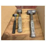 Lot of Three Hammers Including Imperial Hammer Inc, and Elite Screens Mallet
