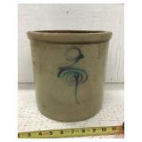 9ï¿½ x 9ï¿½  stoneware crock (has crack that has been