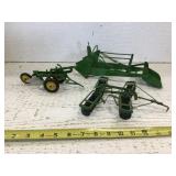 John Deere vintage loader, disc, and plow
