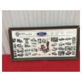 24 x 11 preowned Ford poster, broken frame