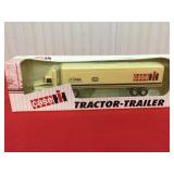 Set of two toy tractor trailers, 1/64th scale