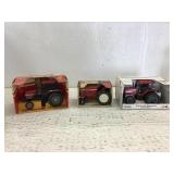 Three Case International tractors, 1/32 scale