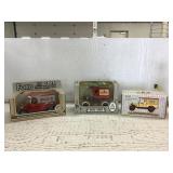 3 Case delivery truck banks, 1/25 scale