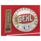 Two vintage outdoor thermometers