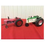 Massey Harris and Oliver toy tractors, rough