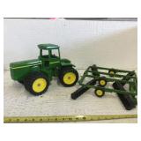John Deere diecast Ertl toy tractor and John