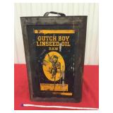Vintage 5 gallon Dutchboi linseed oil can