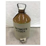 Vintage 2 gallon Gaymerï¿½s Cyder crock.  Excellent