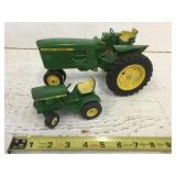 John Deere antique tractor and John Deere 140