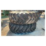 Set 20.8 x 38 axle duels w/ rims for White Tractor